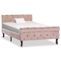 Bedframe fluweel roze 100x200 cm - thumbnail