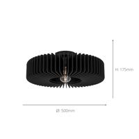 Eglo Houten plafondlampPalombaia Ø 50cm - zwart - 900831 - thumbnail