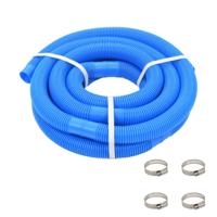 VidaXL Zwembadslang met klemmen 38 mm 6 m blauw - thumbnail