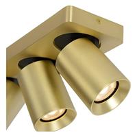Lucide NIGEL - Plafondspot - LED Dim to warm - GU10 - 3x5W 2200K/3000K - Mat Goud / Messing - thumbnail