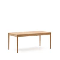 Kave Home Uitschuifbare Eettafel 'Lenon' Eikenhout, 160-200 x 90cm, kleur Naturel - thumbnail