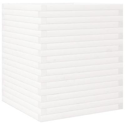 Plantenbak 60x60x68,5 cm massief grenenhout wit