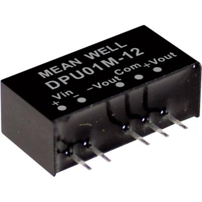 MEAN WELL DPU01L-15 DC/DC-convertermodule 33 mA 1 W Aantal uitgangen: 2 x Inhoud 1 stuk(s)