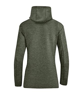 JAKO 6829D Jas Met Kap Premium Basics Dames - Kaki Gemeleerd - 34