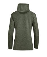 JAKO 6829D Jas Met Kap Premium Basics Dames - Kaki Gemeleerd - 34 - thumbnail