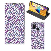 Samsung Galaxy M30s | M21 Hoesje met Magneet Feathers Color - thumbnail