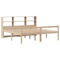 Bed met boekenkast zonder matras massief grenenhout 180x200 cm - thumbnail
