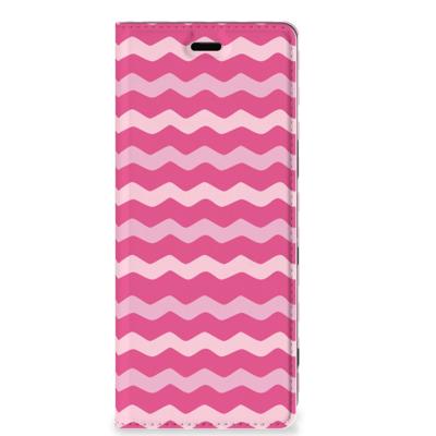 Sony Xperia 5 | Hoesje met Magneet | Waves Pink Sony Xperia 5 | Hoesje met Magneet | Waves Pink