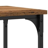 Wandtafel 100x35x75 cm bewerkt hout en staal oud houtkleurig - thumbnail