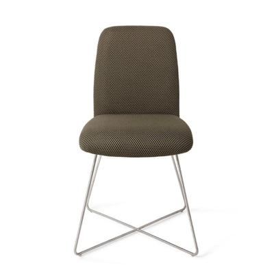 Jesper Home Eetkamerstoel 'Taiwa' Cross Steel, kleur Jungle Jewel