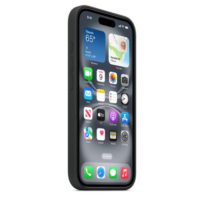 APPLE iPhone 16 - Siliconen hoesje met MagSafe - Zwart - thumbnail