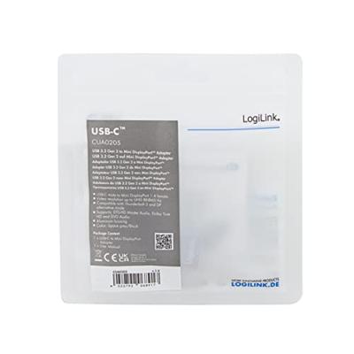 LogiLink USB 3.2 Gen 2 (USB 3.1 Gen 2) Adapter [1x USB 3.2 Gen 2 stekker C (USB 3.1) - 1x Mini-DisplayPort bus] CUA0205