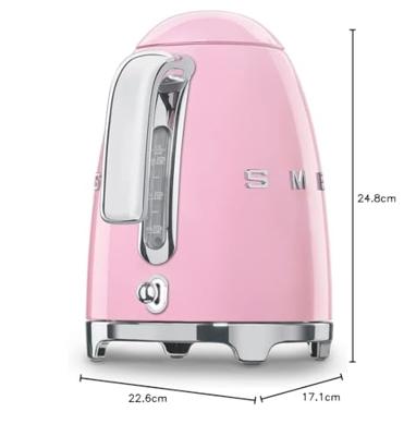 Smeg KLF03PKEU retro 50&apos;s style waterkoker, roze - thumbnail