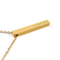 Bar ketting met naam - Goud - thumbnail