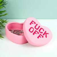 Snoephart sieradenbakje - Fuck Off - thumbnail