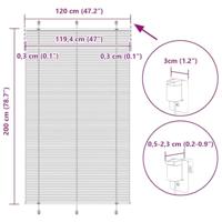 Pliss rolgordijn 120x200cm stofbreedte 119,4cm polyester crme - thumbnail