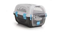 Beeztees Transportbox Rhino, 51 x 34, 5 x 33 cm, grijs/blauw - thumbnail
