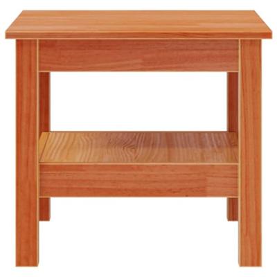Salontafel 45x45x40 cm massief grenenhout wasbruin - thumbnail