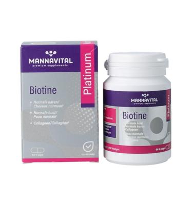 Mannavita Biotine platinum 60 Vegetarische capsules Mannavita Biotine platinum 60 Vegetarische capsules