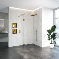 Inloopdouche Compleet Just Creating Profielloos 130/40 cm Goud Sanitop - thumbnail