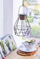 Luxform hanglamp Dusseldorf solar 13 x 16 cm staal koper - thumbnail