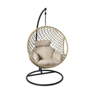 Hangstoel Havana met beige kussens - bruin - 186 cm Hangstoel Havana met beige kussens - bruin - 186 cm