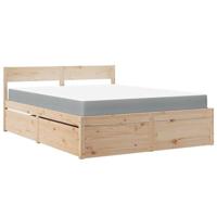 Bed met lades en matras massief grenenhout 160x200 cm - thumbnail