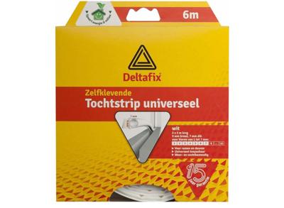 Tochtstrip univ 9x7mm wit 6m Deltafix - Deltafix