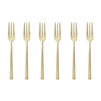 Sambonet Rock gebaksvorkjes - 6 stuks - champagne Sambonet Rock gebaksvorkjes - 6 stuks - champagne