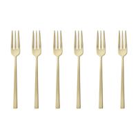 Sambonet Rock gebaksvorkjes - 6 stuks - champagne - thumbnail