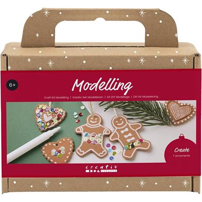 Creativ Company Hobbyset boetseren, kleine taartfiguren, midden bruin, 1 doos Creativ Company Hobbyset boetseren, kleine taartfiguren, midden bruin, 1 doos