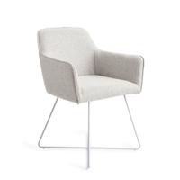 Jesper Home Eetkamerstoel 'Hofu' Cross White, kleur Checkers Charm - thumbnail
