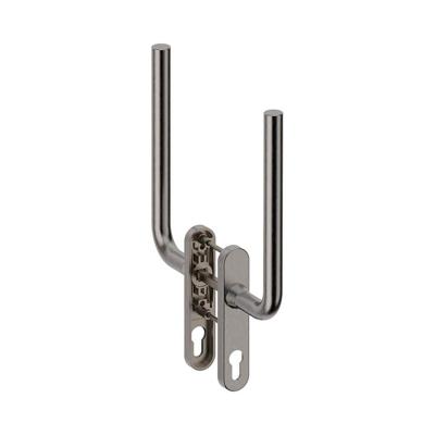 Hardbrass Hefschuifdeurgreep Oslo dubbel PC69 - RVS