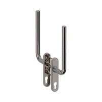 Hardbrass Hefschuifdeurgreep Oslo dubbel PC69 - RVS - thumbnail