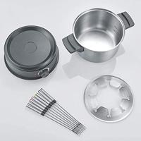 Severin 2470 Fondue 1500 W 8 fonduevorkjes RVS (geborsteld), Zwart - thumbnail
