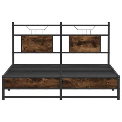 Bedframe zonder matras hout gerookt eikenkleurig 137x190 cm