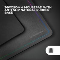 Mars Gaming MCPWTKL, Draadloze Gaming-Combo, DualPro Link 2.4GPRO-Technologie, TKL FRGB Rainbow Toetsenbord + RGB 3200DPI Muis met HUANO-schakelaars + Antislip Muismat 360x260mm, Zwart, Spaans - thumbnail