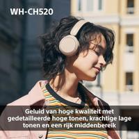 Sony WH-CH520 Draadloze on-ear Bluetooth-koptelefoon, Geluid van hoge kwaliteit, Lichtgewicht ontwerp, Batterijduur tot 50 uur, Snel opladen, EQ, Heldere gesprekskwaliteit, iOS & Android - Roze - thumbnail