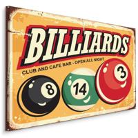 Schilderij - Billiards, Reclame Pool Biljarten, Premium Print - thumbnail