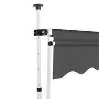 Luifel handmatig uitschuifbaar 250 cm antraciet - thumbnail