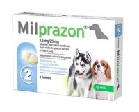 KRKA MILPRAZON ONTWORMINGSTABLETTEN HOND >0,5 KG 2,5 MG/25 MG 2 TBL - thumbnail