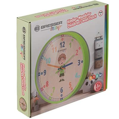 BRESSER JUNIOR wandklok voor kinderen (groen)