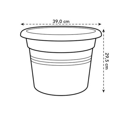 Elho green basics cilinder 40 living black