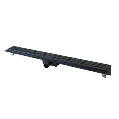 Douchegoot Mat Zwart FLENS 100 CM met Uitneembaar Sifon + uitneembaar haarfilter