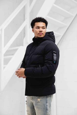 Pure Path Activewear Hooded Winterjas Heren Zwart - Maat M - Kleur: Zwart | Soccerfanshop