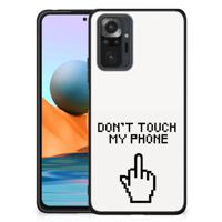 Xiaomi Redmi Note 10 Pro | Telefoon Hoesje | Finger Don&apos;t Touch My Phone - thumbnail