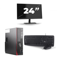 Fujitsu Esprimo D556 SFF - Intel Core i5-6e Generatie - 8GB RAM - 256GB SSD - Windows 11 + 1x 24 inch Monitor - thumbnail