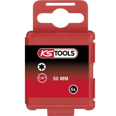 KS Tools 911.3372 9113372 Torx-bit T 4 Speciaal staal Vernikkeld E 6.3 5 stuk(s) KS Tools 911.3372 9113372 Torx-bit T 4 Speciaal staal Vernikkeld E 6.3 5 stuk(s)