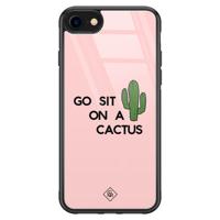 iPhone 8/7 glazen hardcase - Go sit on a cactus - thumbnail