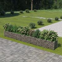 VidaXL Gabion plantenbak verhoogd 450x50x50 cm gegalvaniseerd staal - thumbnail